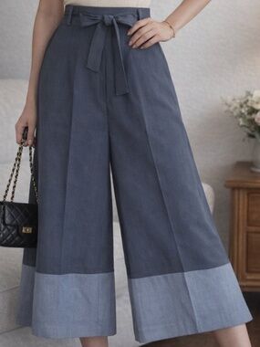 Gentlewoman Two-Tone Wide Leg Culottes – Size XS